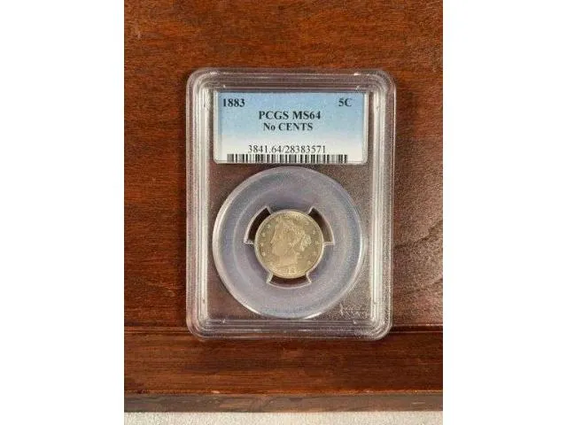 1883 No Cents V Nickel PCGS MS 64