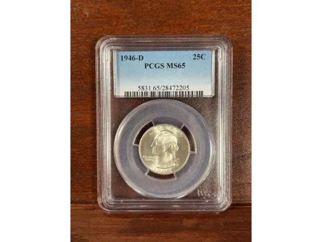 1946 D Washington Quarter PCGS MS 65