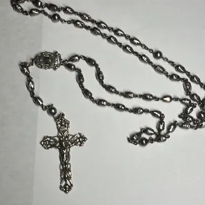 Creed Sterling Necklace w/ Cross Pendant, 121 Gram