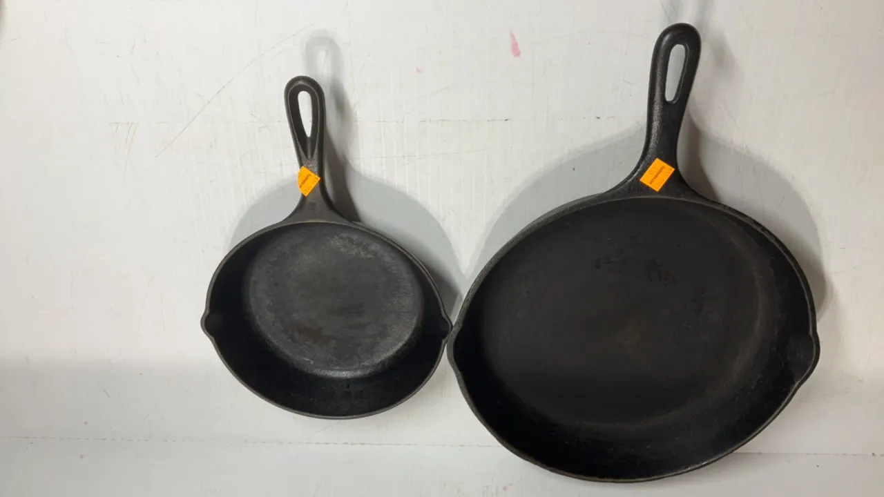 11” Wagner Ware Cast Iron Skillet, 8” Lodge Cast Iron Skillet