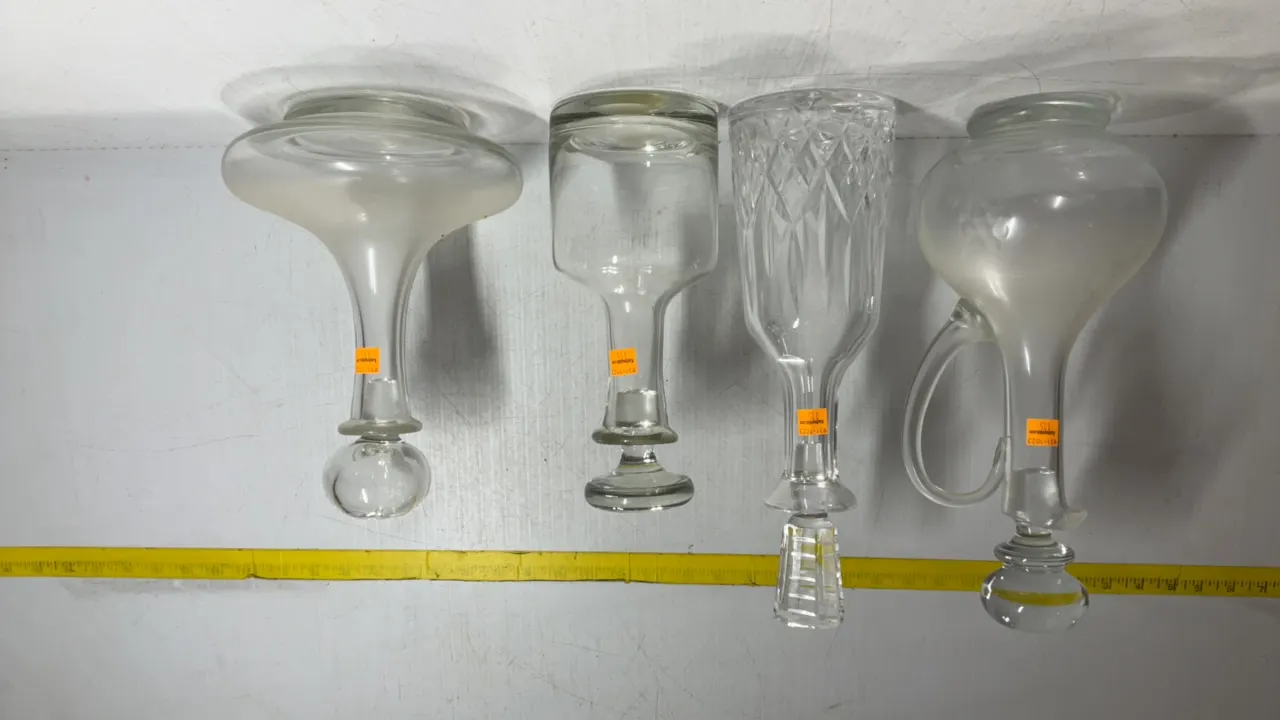 4 Glass Decanters, One is Waterford