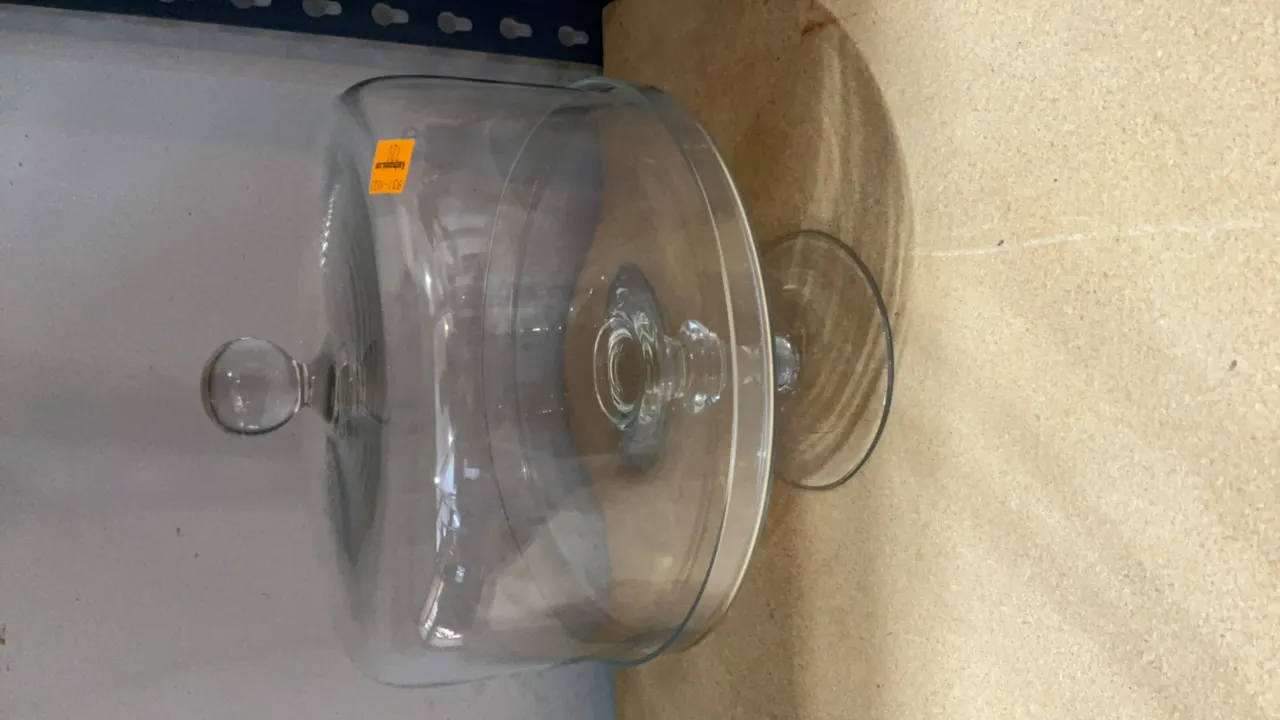Clear Glass Lidded Cake Stand