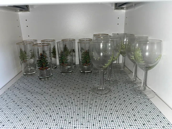 Assorted Christmas Tree Highball and Wine Glasses
