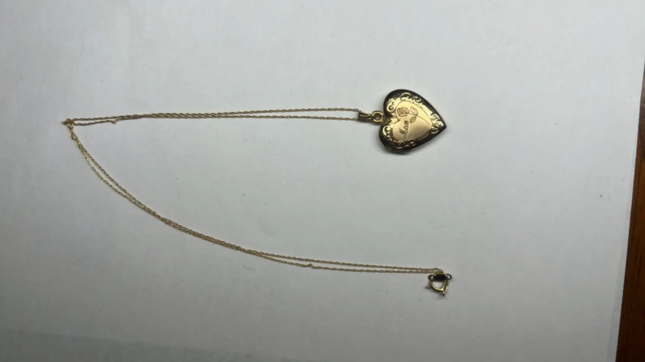 14K Gold Necklace & Pendant, 3.4 Gram