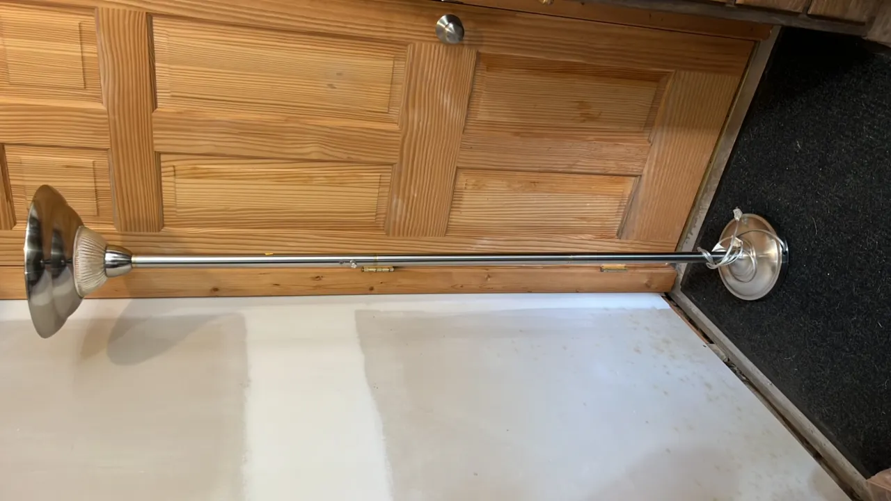 Metal and Glass Floor Lamp