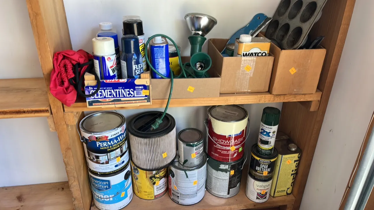 Assortment of Paint and Cleaners
