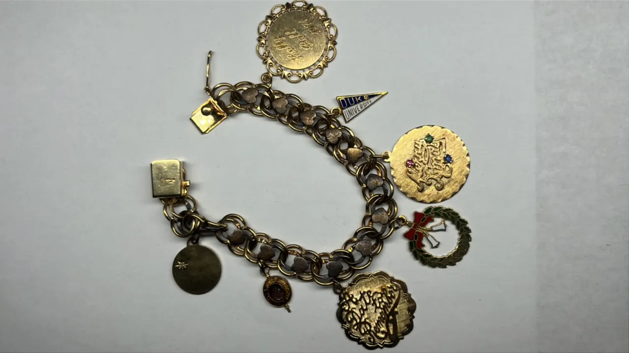 Gold Charm Bracelet w/ Charms, 44.3 Gram