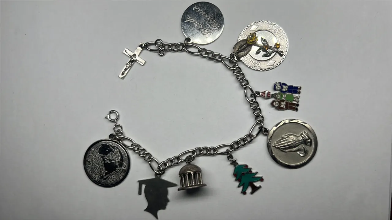 Charm Bracelet w/ Sterling Charms, 36.3 Gram