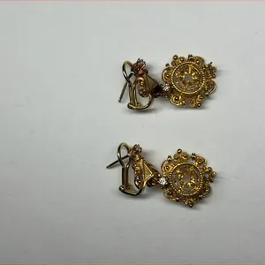 14K Gold Earrings, 10.8 Gram