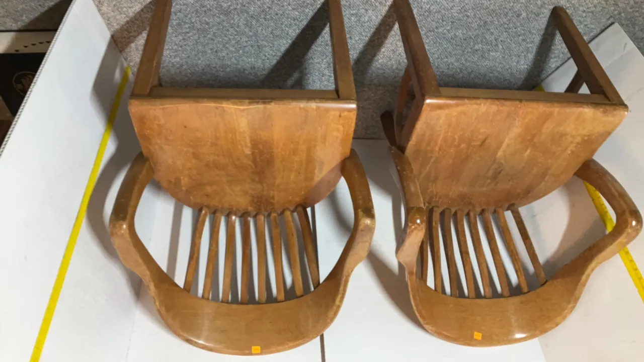 2 Oak Bankers Arm Chairs