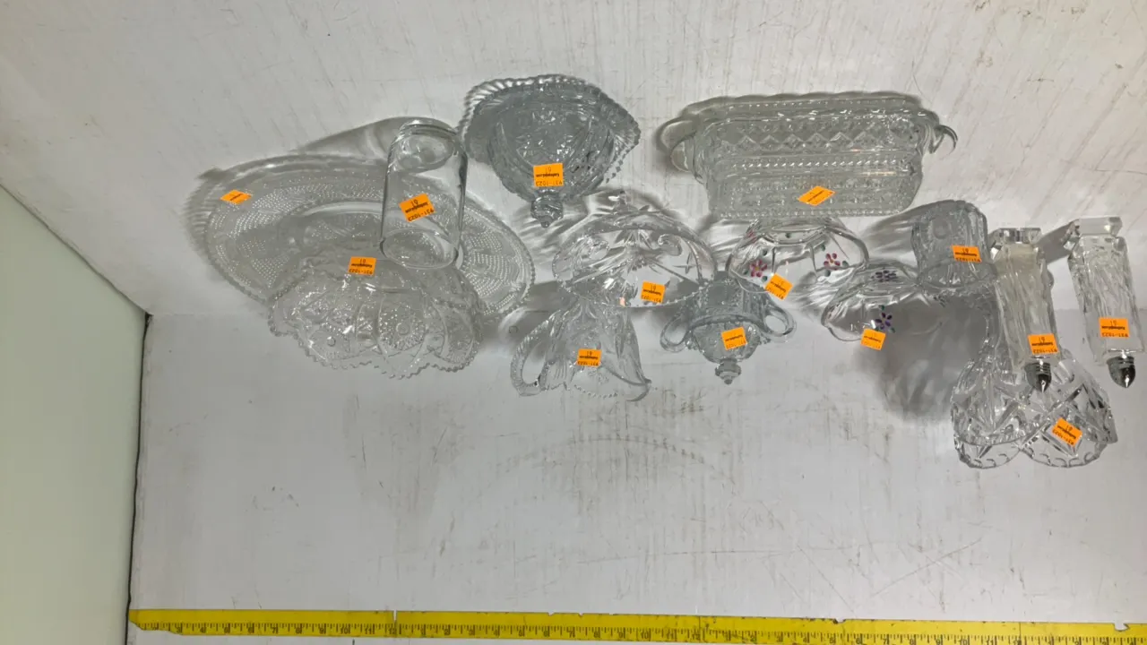 Assortment of Clear Cut Glass