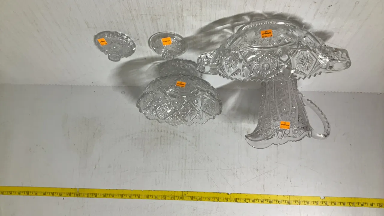 Assortment of Clear Cut Glass