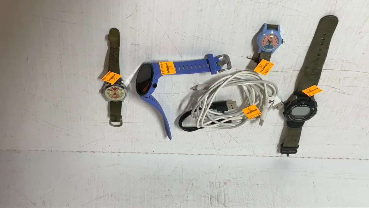 Character Wristwatches, Expedition and Garmin Watch, Assorted Cables