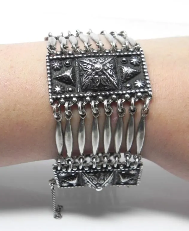 SILVER PANEL BRACELET 67g