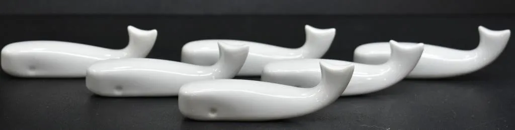 DANESCO PORCELAIN WHALE UTENSIL HOLDERS