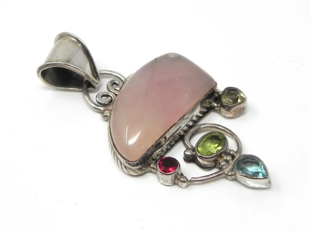 925 SILVER MULTISTONE PENDANT 14g