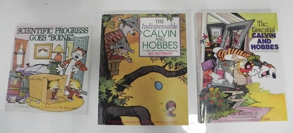3 CALVIN AND HOBBES BOOKS BY BILL WATERSON