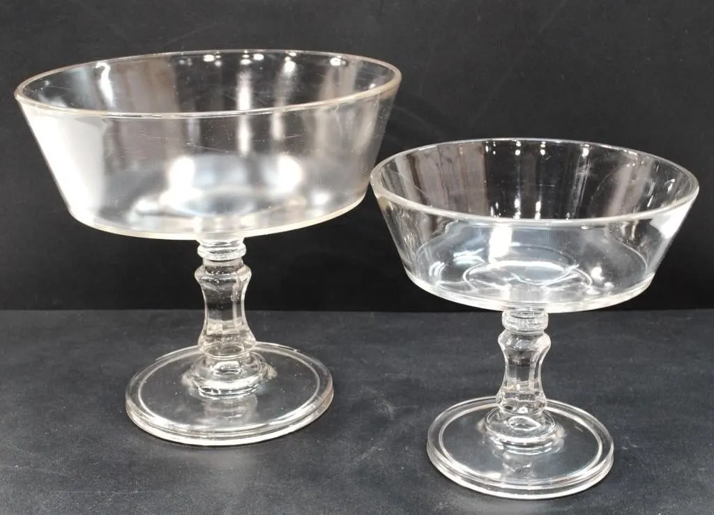 EAPG PRESSED GLASS COMPOTE DISHES