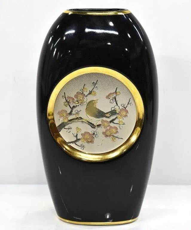 CHOKIN 24KT GOLD BIRD VASE