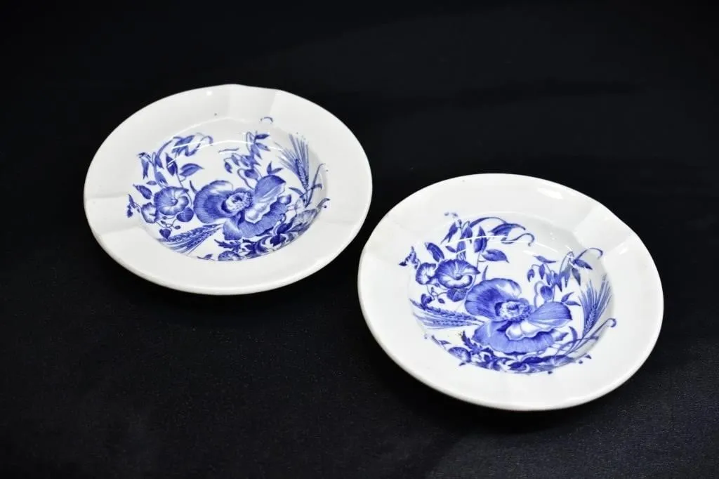 WEDGWOOD "CORNFLOWER" ASHTRAYS