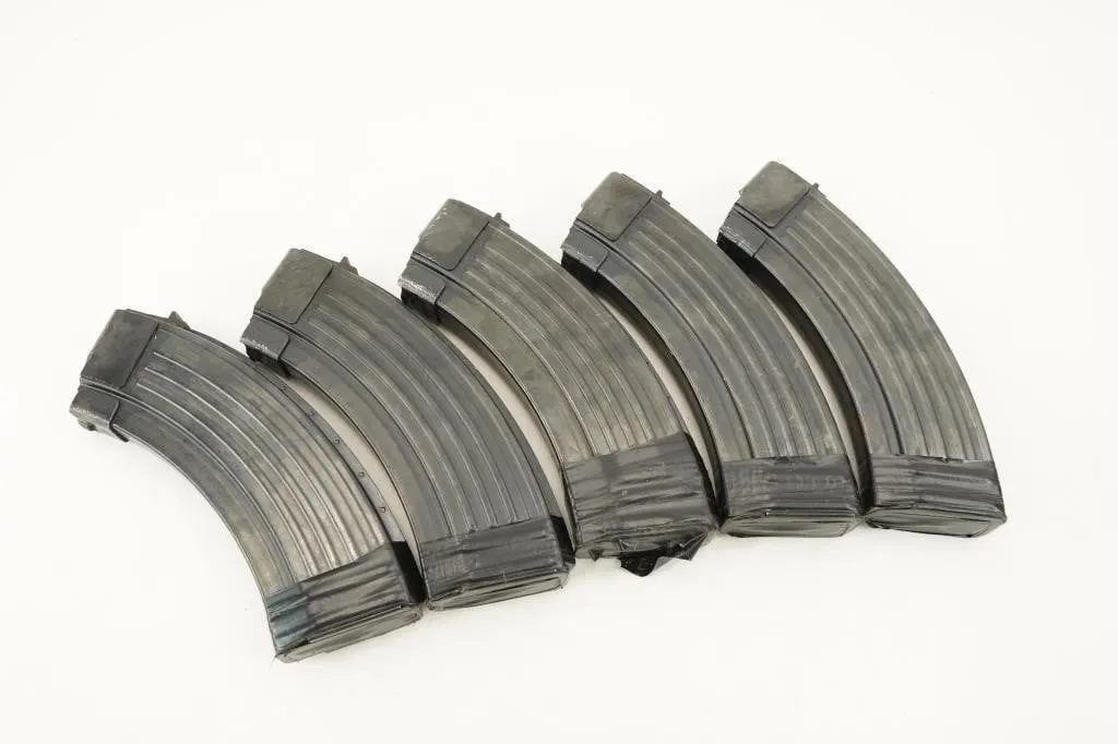 Mixed Brands Lot of 5 Steel AK Mags 7.62x39mm