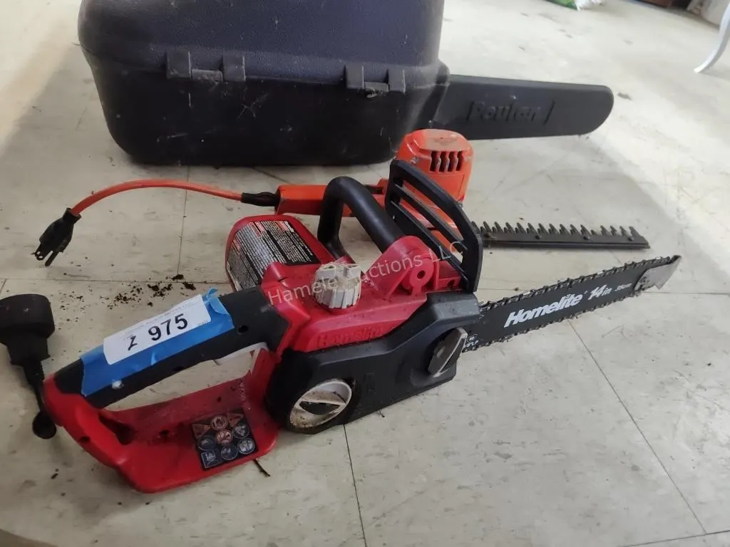 Electric trimmer and chainsaw