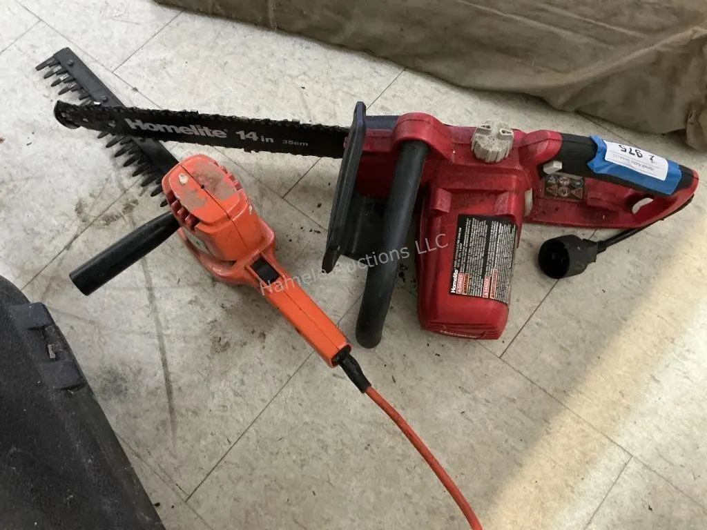2 Items - Homelite Chainsaw & Hedge Trimmer