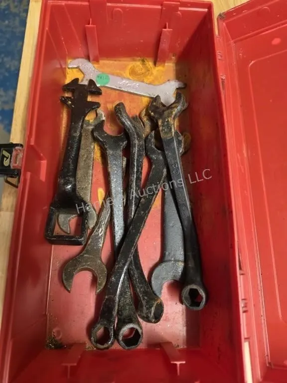 Assorted Ford wrenches and other items