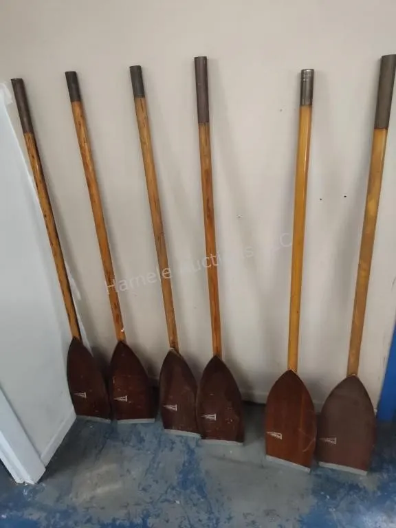 3 vintage Folbot kayak paddles