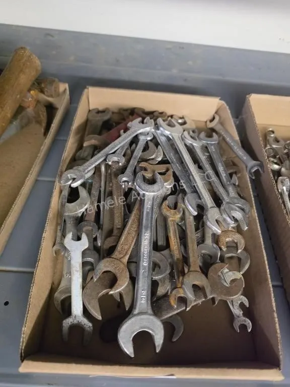 Assorted open end wrenches