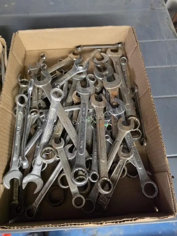 Assorted box end wrenches