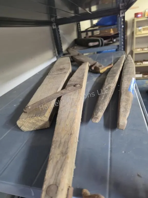 Antique Double Tree and weaving shuttles