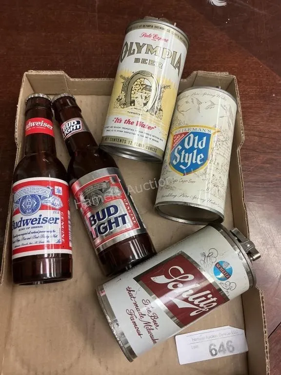 5 Assorted Lighters - Beer