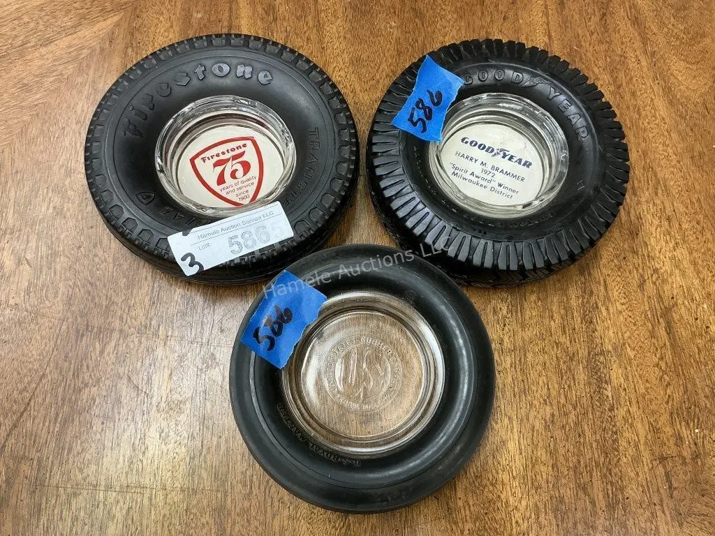 3 Tire Ashtrays