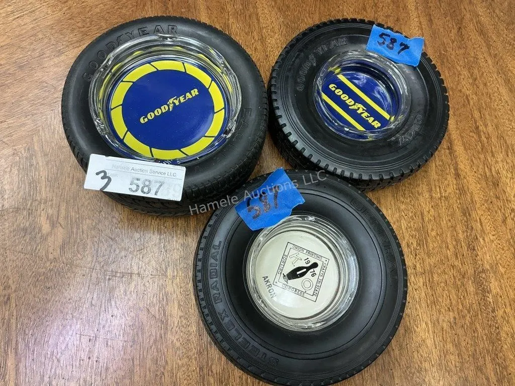 3 Tire Ashtrays