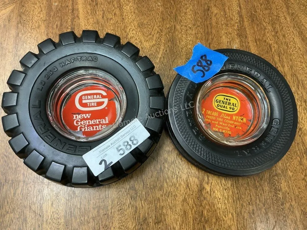 2 Tire Ashtrays