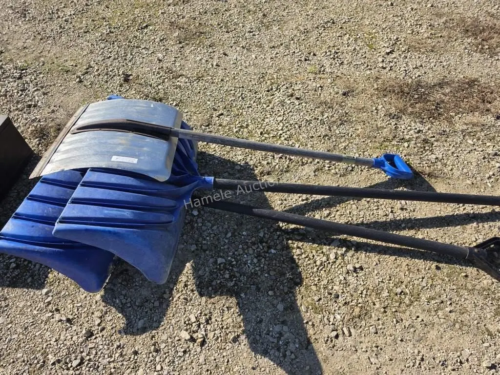 3 snow shovels