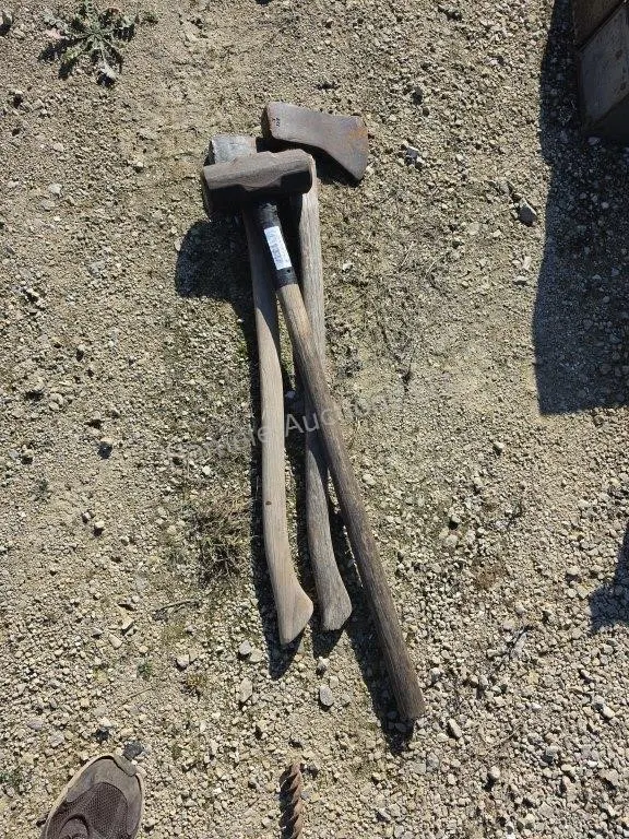 2 axes and 1 sledge hammer