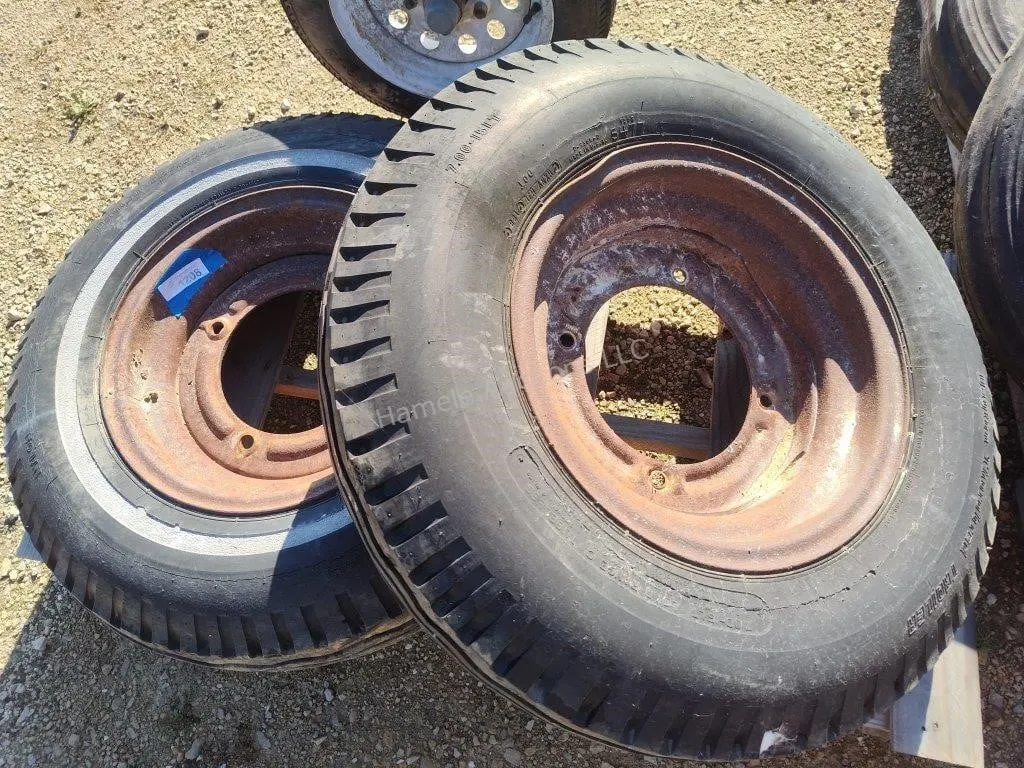 2 15" trailer wheels