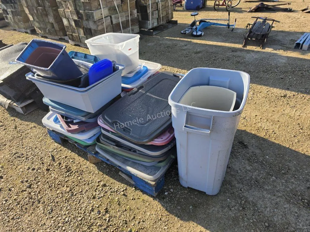 Lids, garbage can and other items
