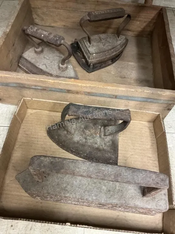 4 Antique Irons