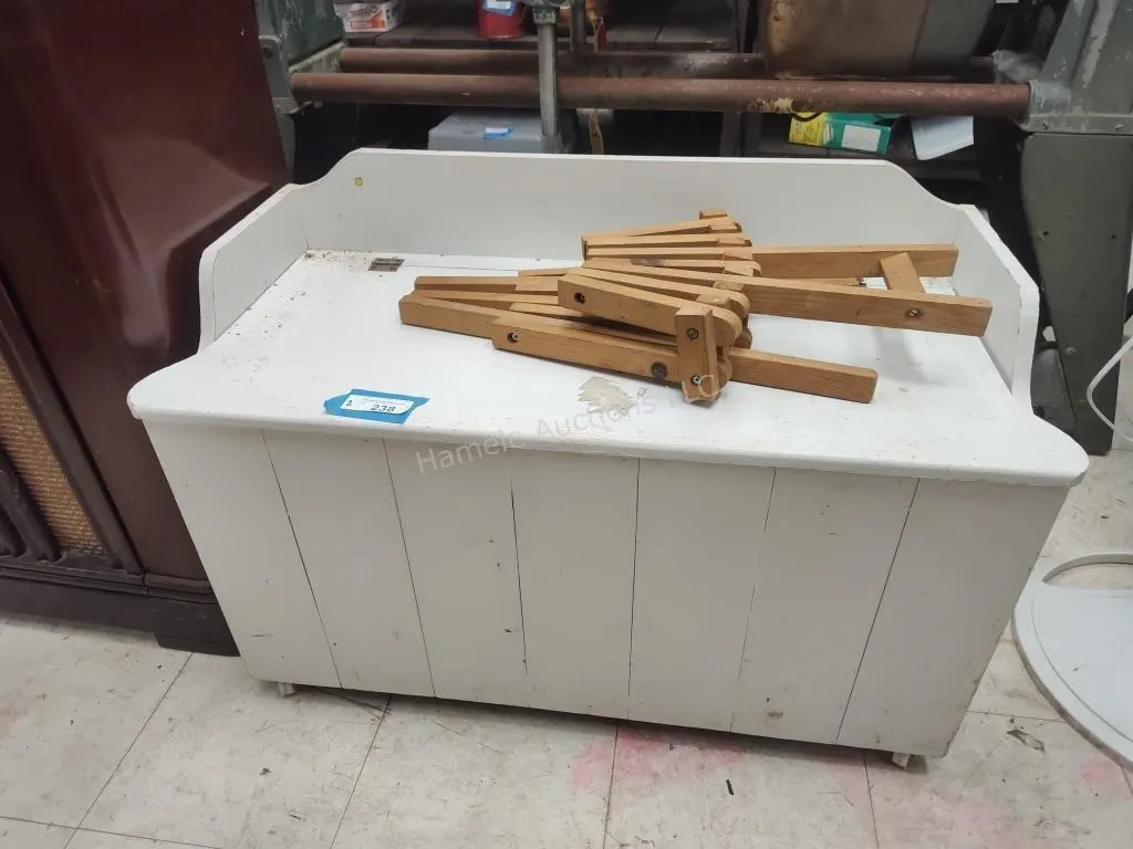 Wood bench box and stool
