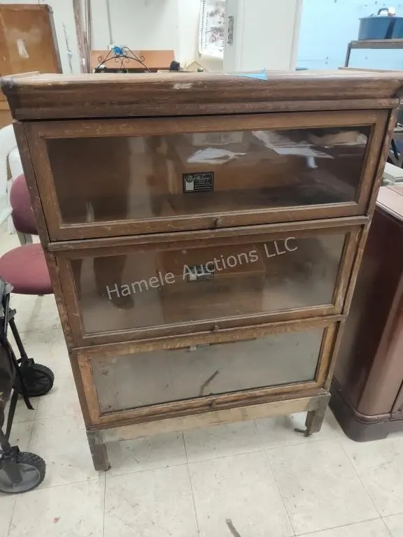 3 section bookcase