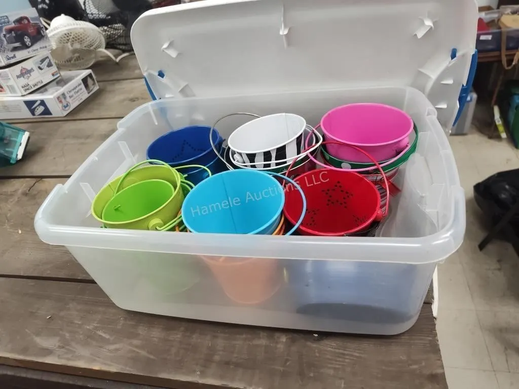 Small metal pails
