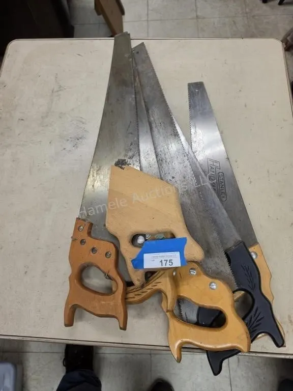 Assortment of handsaws
