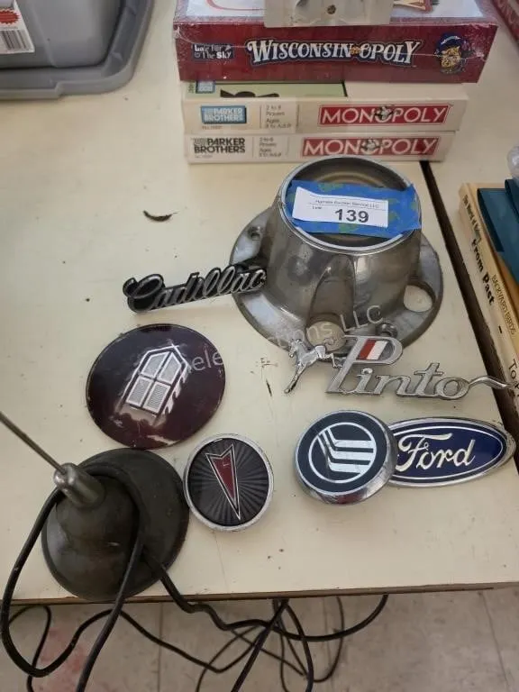 Car emblems and other items
