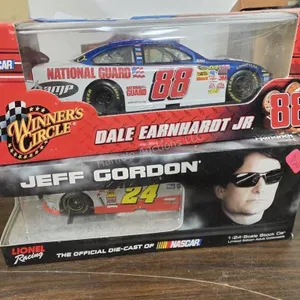 2 die cast race cars