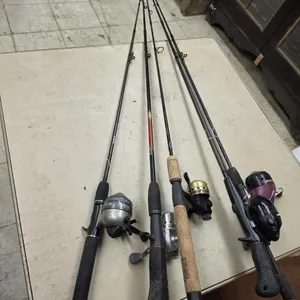 5 assorted  rod and reels