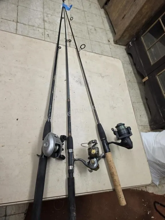 3 rod and reels