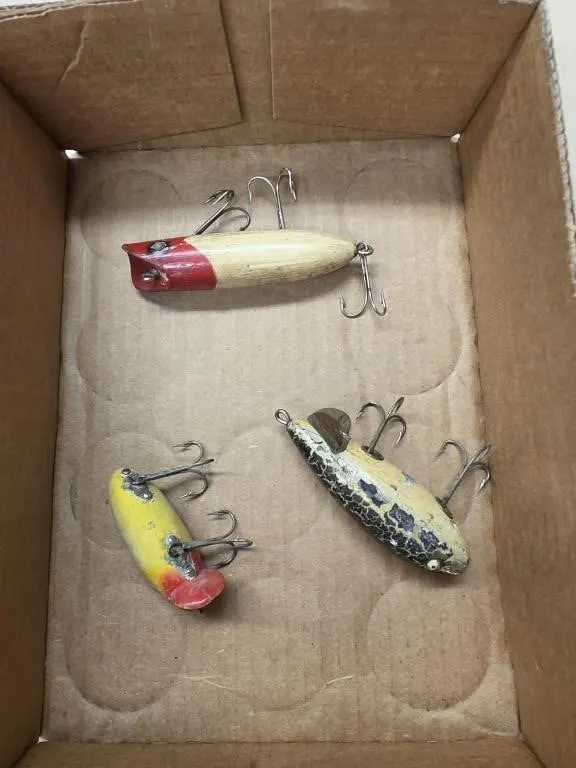 3 wooden lures